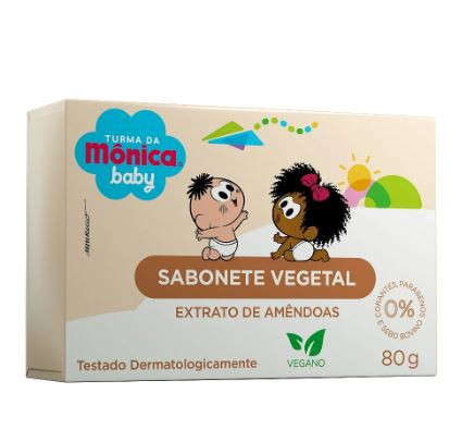 Sabonete Vegetal Turma da Mônica Baby Amêndoas 80g