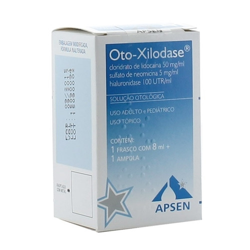 Oto-Xilodase Solução Gotas 8ml + 1 Ampola