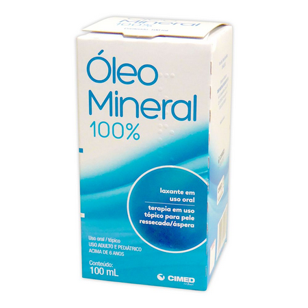 Óleo Mineral 100% com 100ml