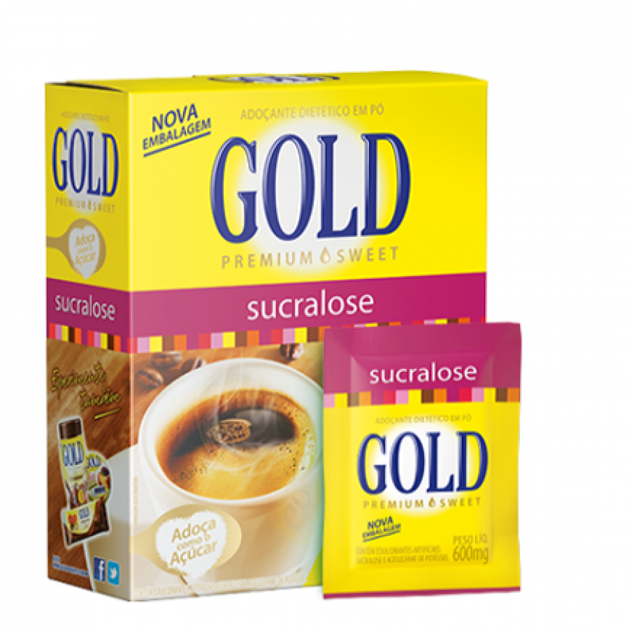 Adoçante Gold Sucralose 600mg com 50 Envelopes