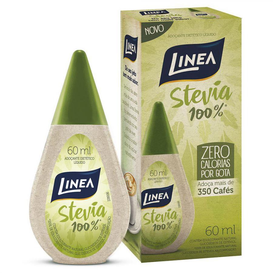 Adocante Linea Stevia 100% com 60ml Unidade