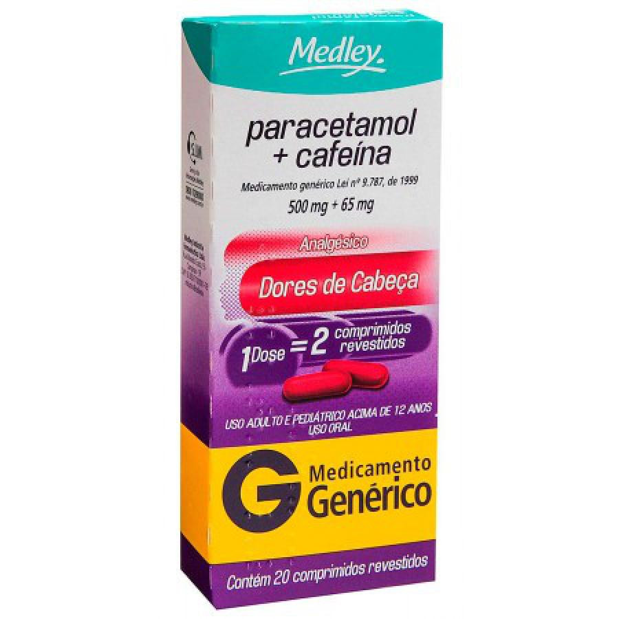 Paracetamol + Cafeina 20 Comprimidos