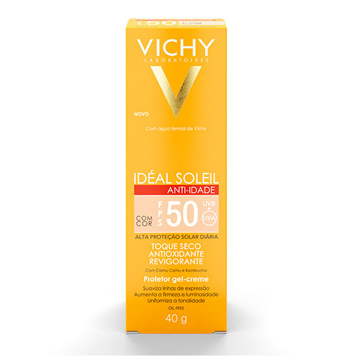 Vichy Idéal Soleil Anti-Idade FPS 50 Com Cor 40g