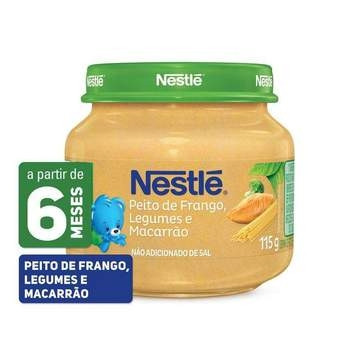 Papinha Nestlé Peito de Frango com Legumes e Macarrão 115g