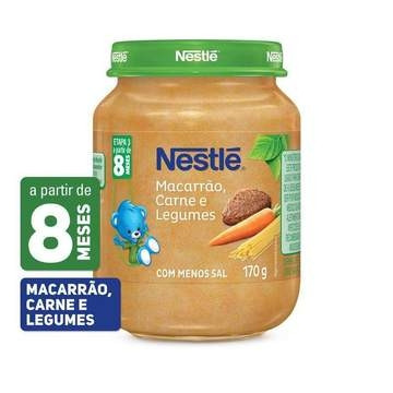 Papinha Nestlé Macarrão, Carne e Legumes 170g