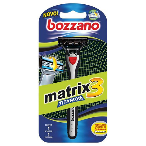 Aparelho de Barbear Bozzano Matrix 3 Titanium 1 Unidade
