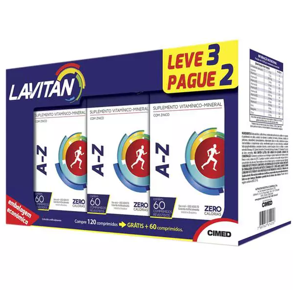 Lavitan A-Z Com 60 Comprimidos - Leve 3 Pague 2