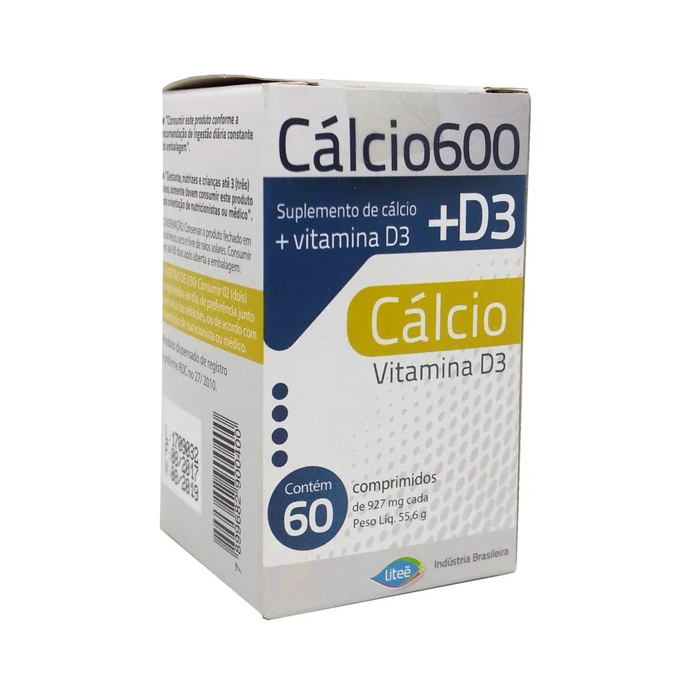 Cálcio 600 + D3 Liteé 60 cápsulas 