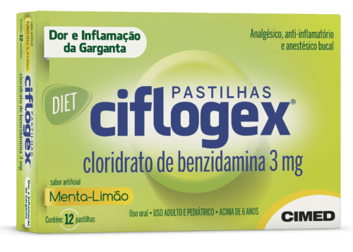 Ciflogex Menta e Limão Diet 12 Pastilhas