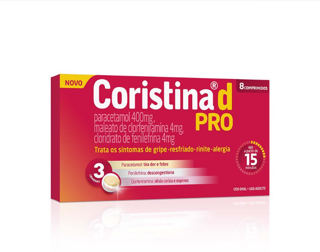 Coristina D Pro com 8 Comprimidos