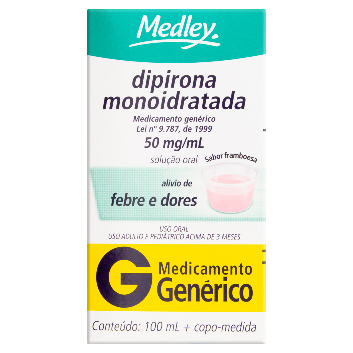 Dipirona Monoidratada 50mg/ml Solução Oral Medley 100ml
