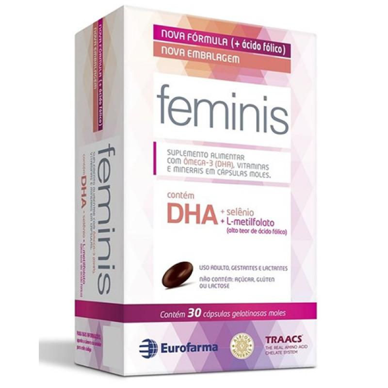 Feminis Dha + Ácido Fólico com 30 Cápsulas