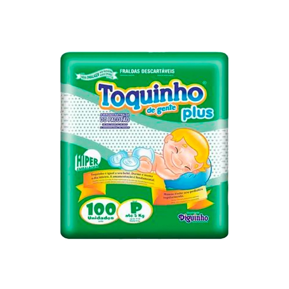 Fralda Toquinho Plus P 100 Unidades