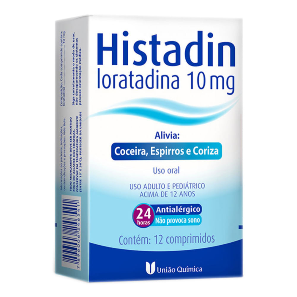 Histadin 10mg com 12 Comprimidos