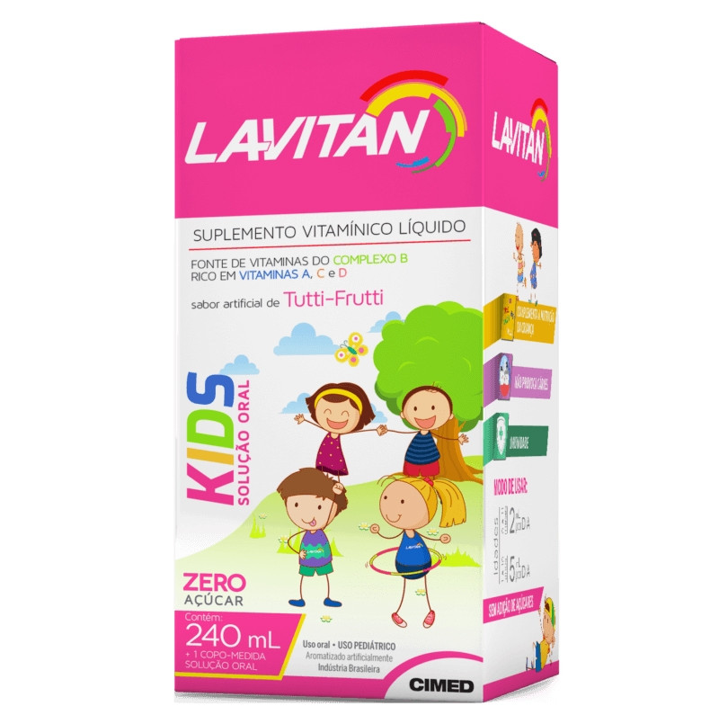 Lavitan Kids Zero Açúcar - Tutti Frutti 240ml