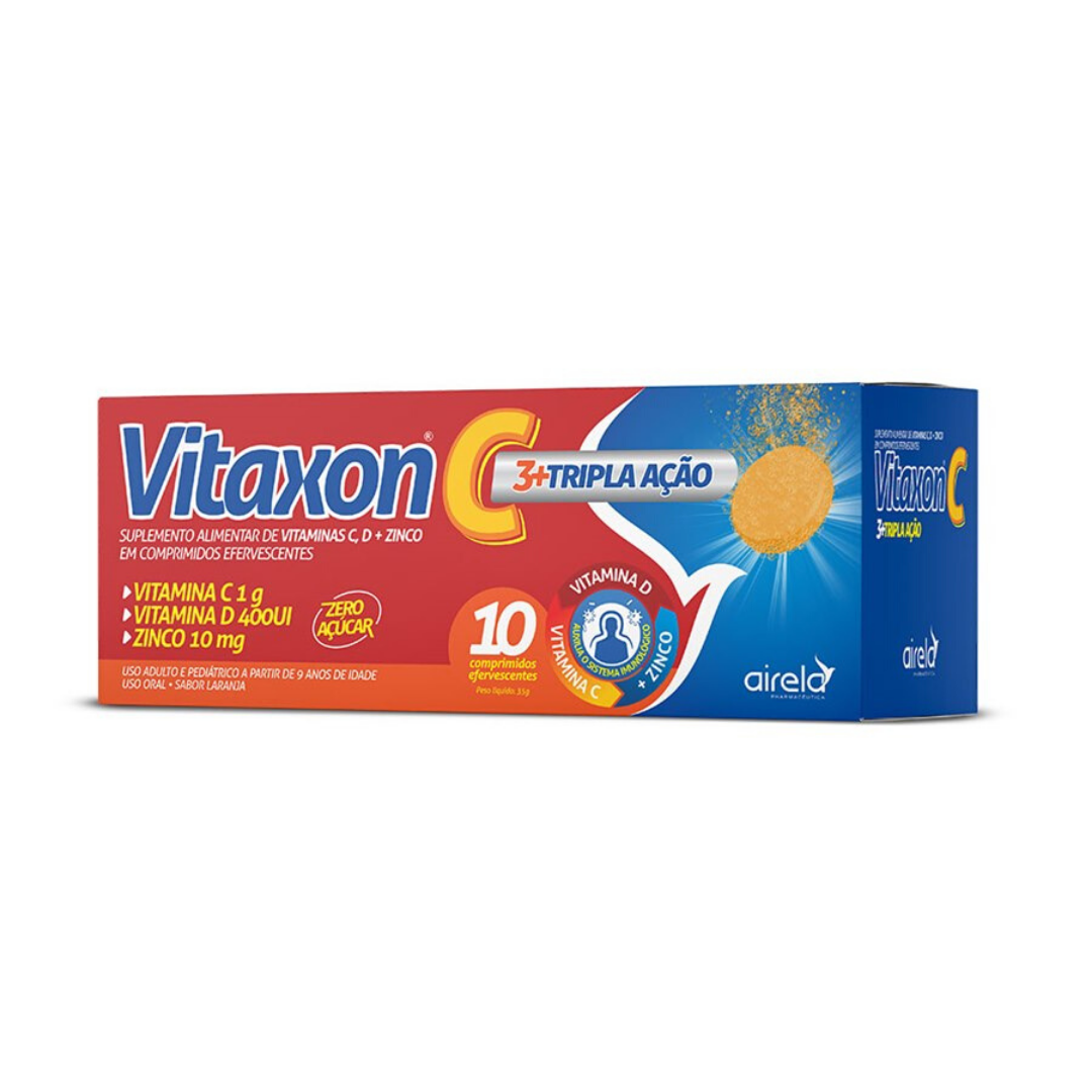 Vitaxon C Tripla Ação com 10 Comprimidos Efervescentes