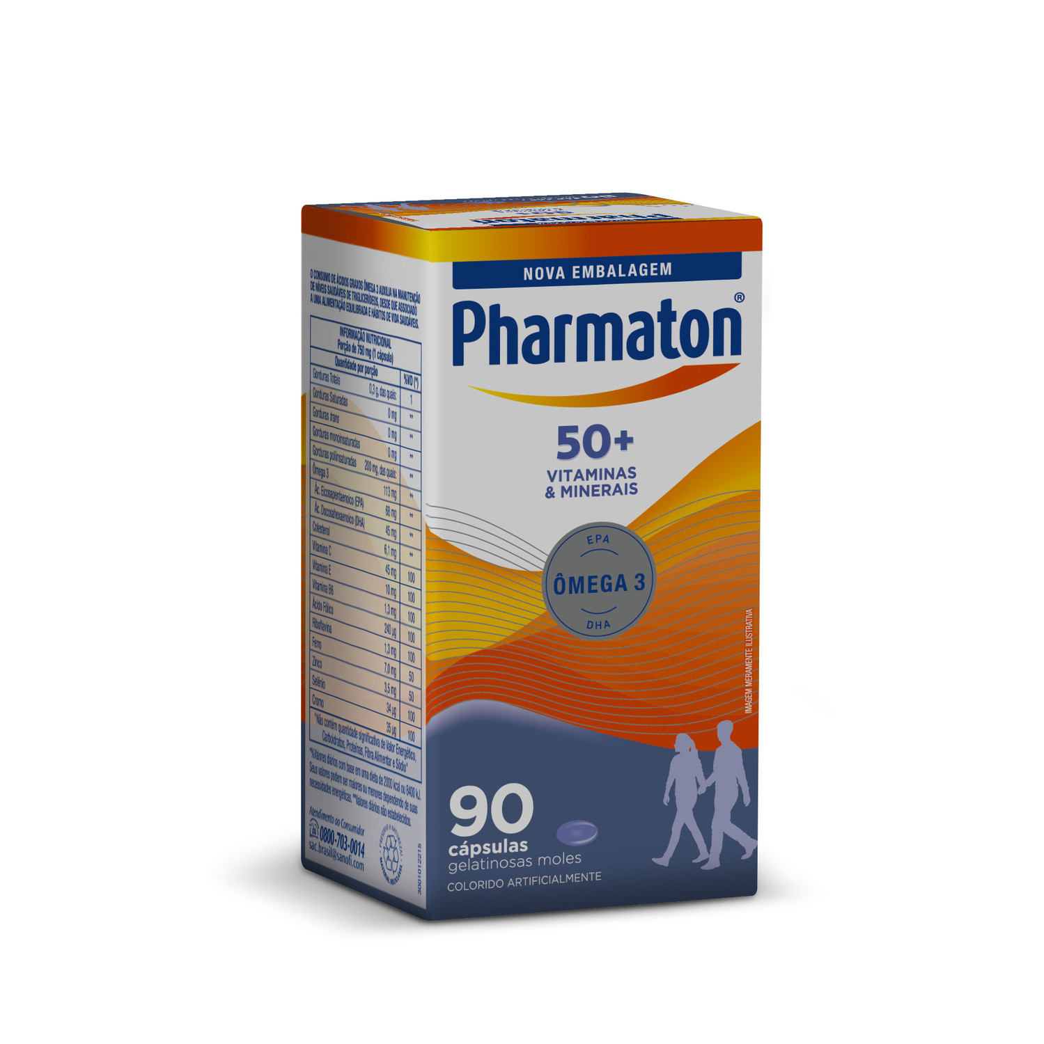 Multivitamnico Pharmaton 50+ 90 Cápsulas