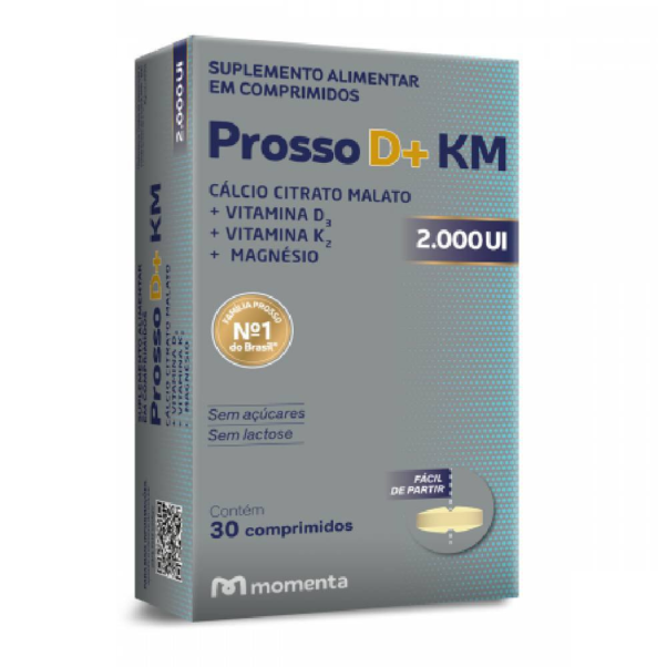Prosso D+ KM 2.000ui com 30 Comprimidos