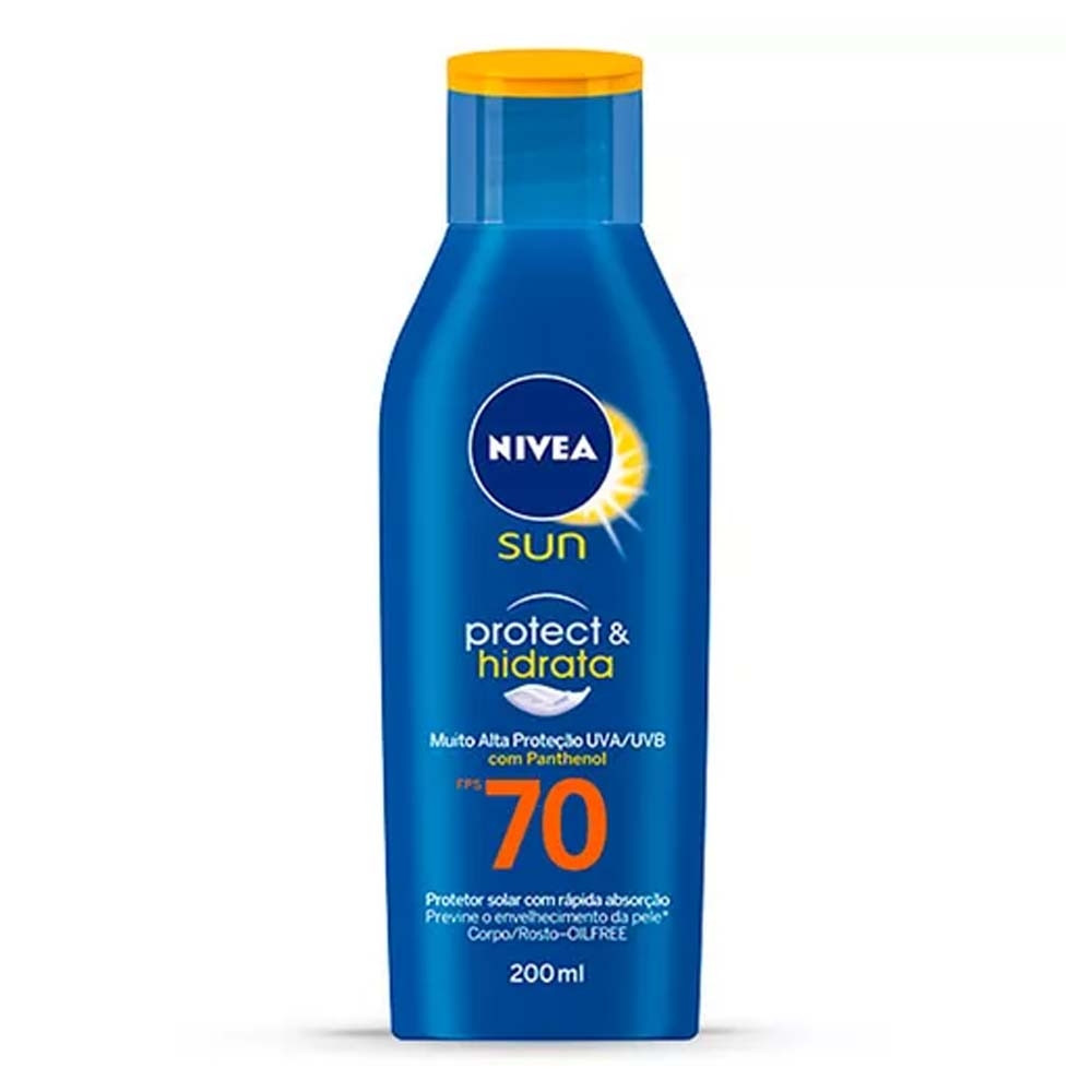 Protetor Solar Nivea Sun FPS 70 Protect & Hidrata 200ml