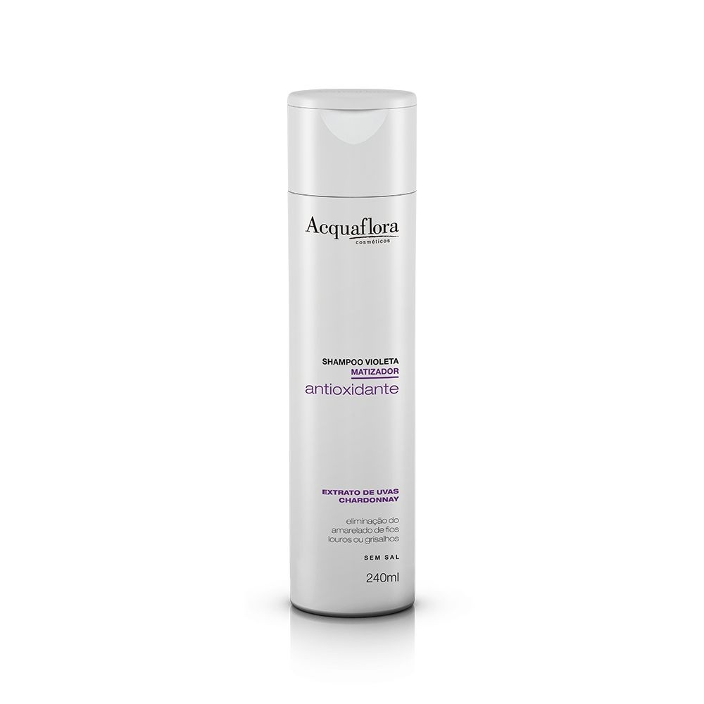 Shampoo Violeta Antioxidante Matizador Acquaflora 240ml