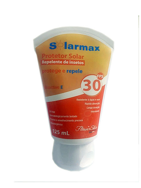 Solarmax Protetor Solar FPS 30 Repelente de Insetos 125ml