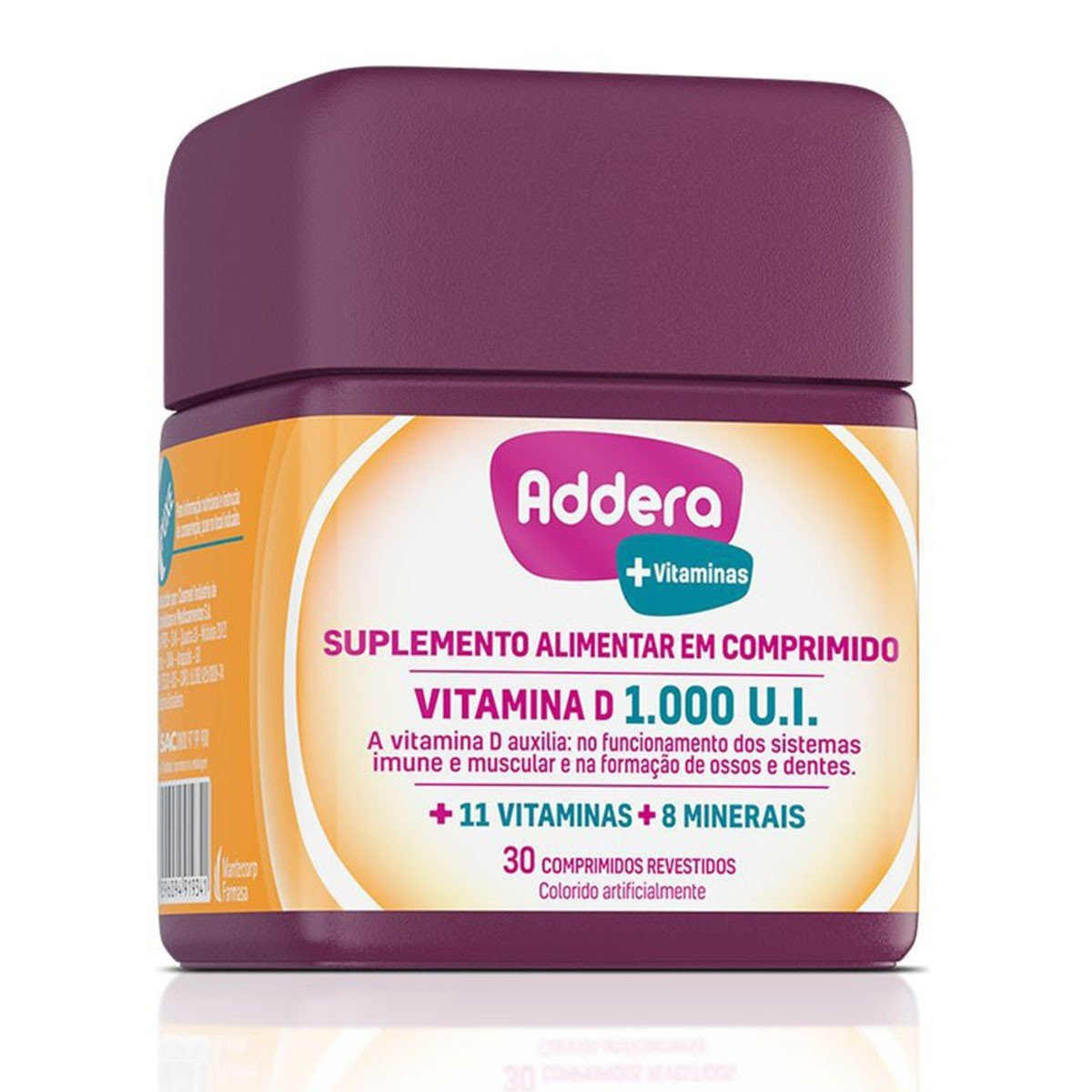 Addera D 1.000ui + Vitaminas com 30 Comprimidos