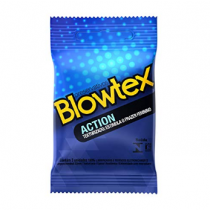 Preservativo Blowtex Action com 3 Unidades
