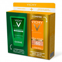 Kit Vichy Ideal Soleil Clarify FPS 60 Média 40g + Gel de Limpeza 40g