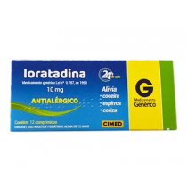 Loratadina 10mg com 12 Comprimidos