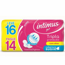 Absorvente Intimus gel suave com abas Leve 16 e Pague 14 unidades