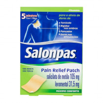 Salonpas Pain Relief Pach com 5 adesivos