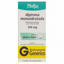 Dipirona Monoidratada 500mg Medley 30 comprimidos