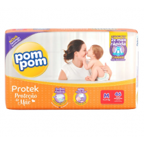 Fralda Pom Pom Protek M com 46 unidades