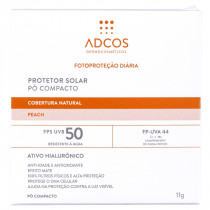 Protetor Solar Adcos Pó Compacto FPS 50 Peach 11g