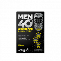 Vitamina para Barba & Cabelo Men40 Viking Katiguá 30 Cápsulas