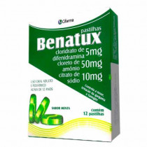 Benatux 5+50+10mg 12 pastilhas Sabor Menta