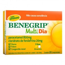 Benegrip Multi Dia com 20 Comprimidos