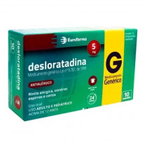 Desloratadina 5mg Eurofarma com 30 Comprimidos