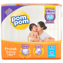 Fralda Pom Pom Protek XG com 36 unidades