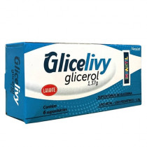 Glicelivy com 6 Supositório de Glicerina 