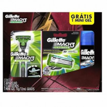 Kit Gillette Mach 3 Sensitive + Mini Gel