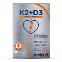 Katiguá K2 + Vitamina D3 2.000ui com 30 Cápsulas