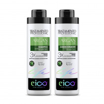 Kit Life Argan Oil Shampoo + Condicionador Eico 1L