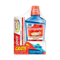 Kit Colgate Total 12 Enxaguante Bucal 500ml + Creme Dental 90g