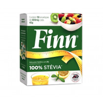 Adoçante Dietético em Pó Finn Stévia com 50 Envelopes