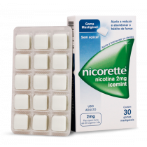 Nicorette Ice Mint 2mg 30 Gomas Mastigáveis