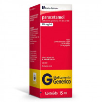 Paracetamol Gotas 200mg/ml União Química 15ml 