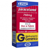 Paracetamol 750mg Teuto 20 comprimidos