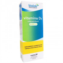 Vitamina D3 2.000ui Biolab 30 Cápsulas
