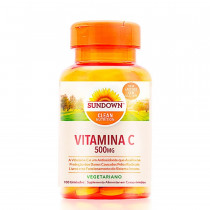 Vitamina C 500mg Sundown Vegetariano 100 Comprimidos